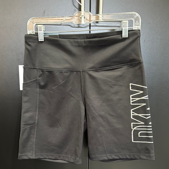 Dkny Pants - DKNY Bike Shorts, 7” inseam,hip pockets,hidden waist pocket,silver sparkle logo